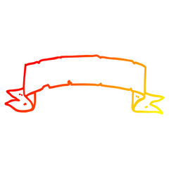 warm gradient line drawing cartoon scroll banner