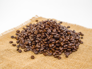 coffee beans on white background