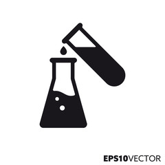 Scientific experiment vector glyph icon