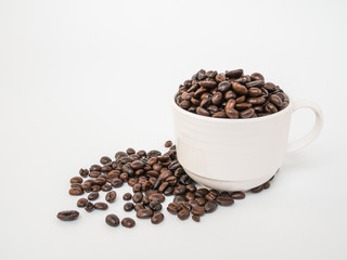 coffee beans in a cup
