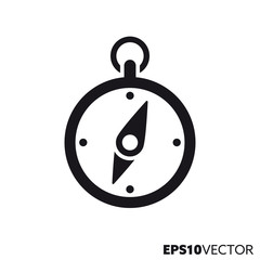 Compass vector glyph icon