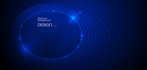 Vector illustration molecule,Connected lines with dots,technology on blue background. Abstract internet network connection design for web site.Digital data,communication,science and futuristic concept