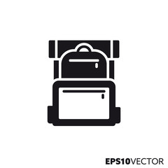 backpack vector glyph icon