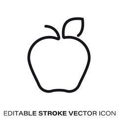 Apple vector line icon