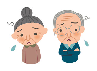 悩みを抱える老夫婦