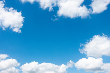 Beautiful blue sky with cloud stay around as for sky background.
