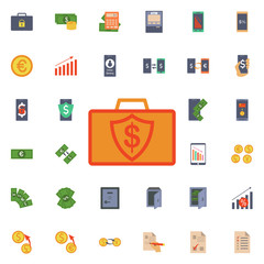 Diplomat with money icon. Universal set of banking for website design and development, app development