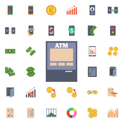 Atm icon. Universal set of banking for website design and development, app development