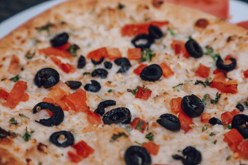 Feta Cheese with tomatoes and Black Olive Lebanese Pastry