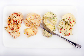 Butter with flavoring additives.