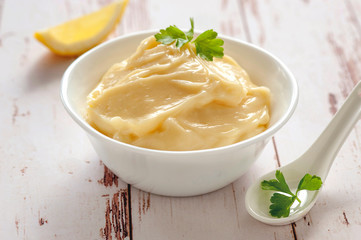 Mayonnaise sauce.
