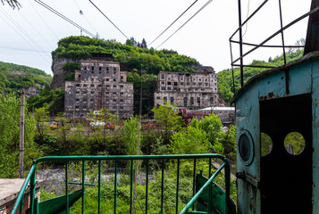 The Old Mining Town of Chiatura, Georgia - featuring cable cars (Death Coffins).