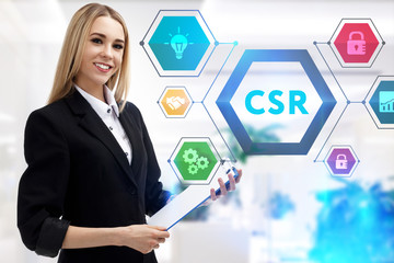 The concept of business, technology, the Internet and the network. A young entrepreneur working on...