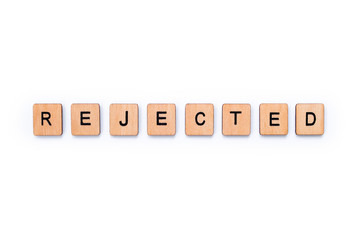The word REJECTED