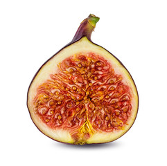 Fresh figs isolated on white background with clipping path