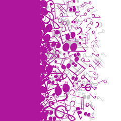 Fototapeta premium Abstract background with musical notes.
