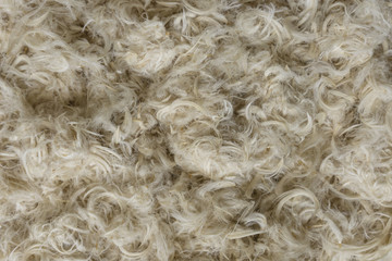 White goose feathers and fluff from pillows texture background