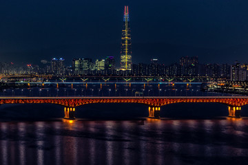 Lotte tower and seongsu bridge