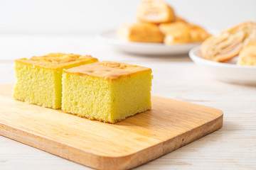 Homemade pandan cake
