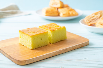 Homemade pandan cake