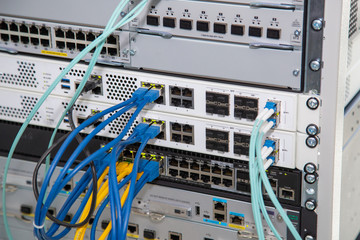 Network security equipment. Cybersecurity infrastructure. Ethernet, wired transmission.