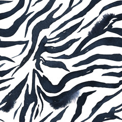 Watercolor zebra skin seamless pattern © AnnaNenasheva