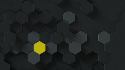 3d illustration of honeycomb carbon abstract background 