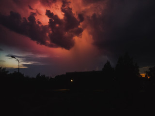 sunset with dramatic clouds
