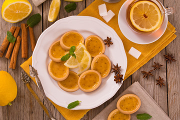 Lemon tartlets. 