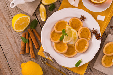 Lemon tartlets. 