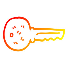 warm gradient line drawing cartoon metal key