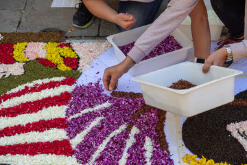 flowered religious festival of the corpus domine