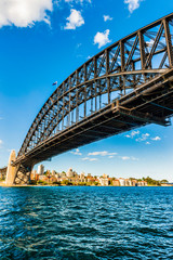 Sydney Harbour Bridge one of the most famous landmarks in Sydney, New South Wales, Australia. It's...