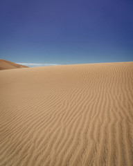Fototapeta na wymiar Sand dunes in the desert, Maspalomas, Gran Canaria, Spain.