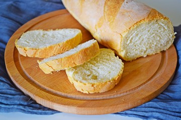 Fresh loaf.Hot homemade cakes.