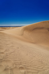Sand dunes in the desert, Maspalomas, Gran Canaria, Spain.