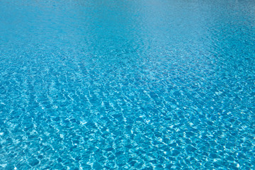 Clean water in a blue pool