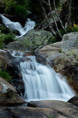 Beautiful waterfall and big rocks