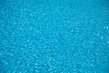 Clean water in a blue pool