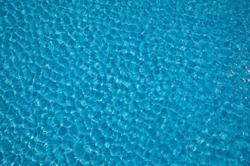 Clean water in a blue pool