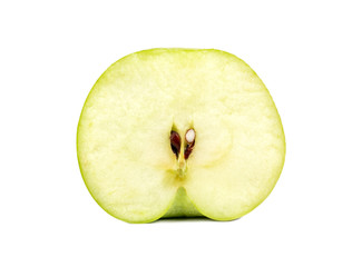 Half of green apple