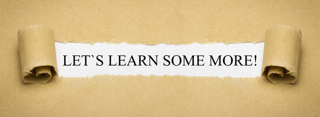 Let´s learn some more!
