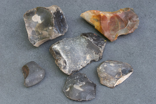 pieces of flint stone