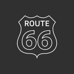 US route 66 sign.