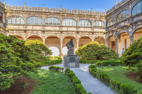 Santiago de Compostela, Spain. Courtyard of the House de Fonseca, XVI century