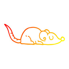 warm gradient line drawing cartoon peaceful mouse