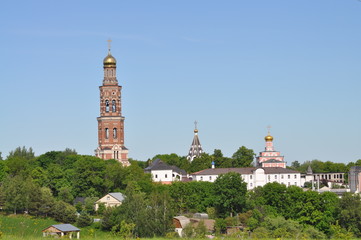 Fototapeta na wymiar Village Poschupovo, bell tower.
