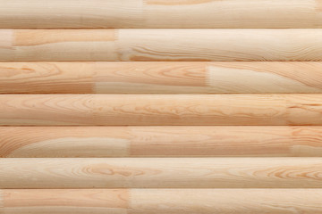 Wood Glued timber plank background. Wooden construction glued laminated timber in the wall of the house. Glued beams texture. Natural pattern pine wood background