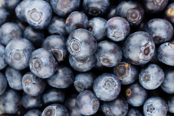Fresh blueberry background. Texture blueberry berries close up.