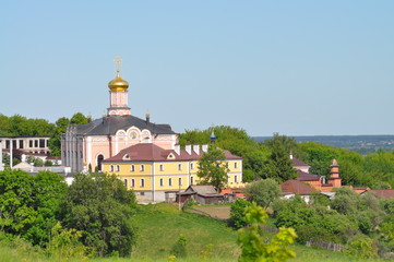 Fototapeta na wymiar Village Poschupovo, a monastery.